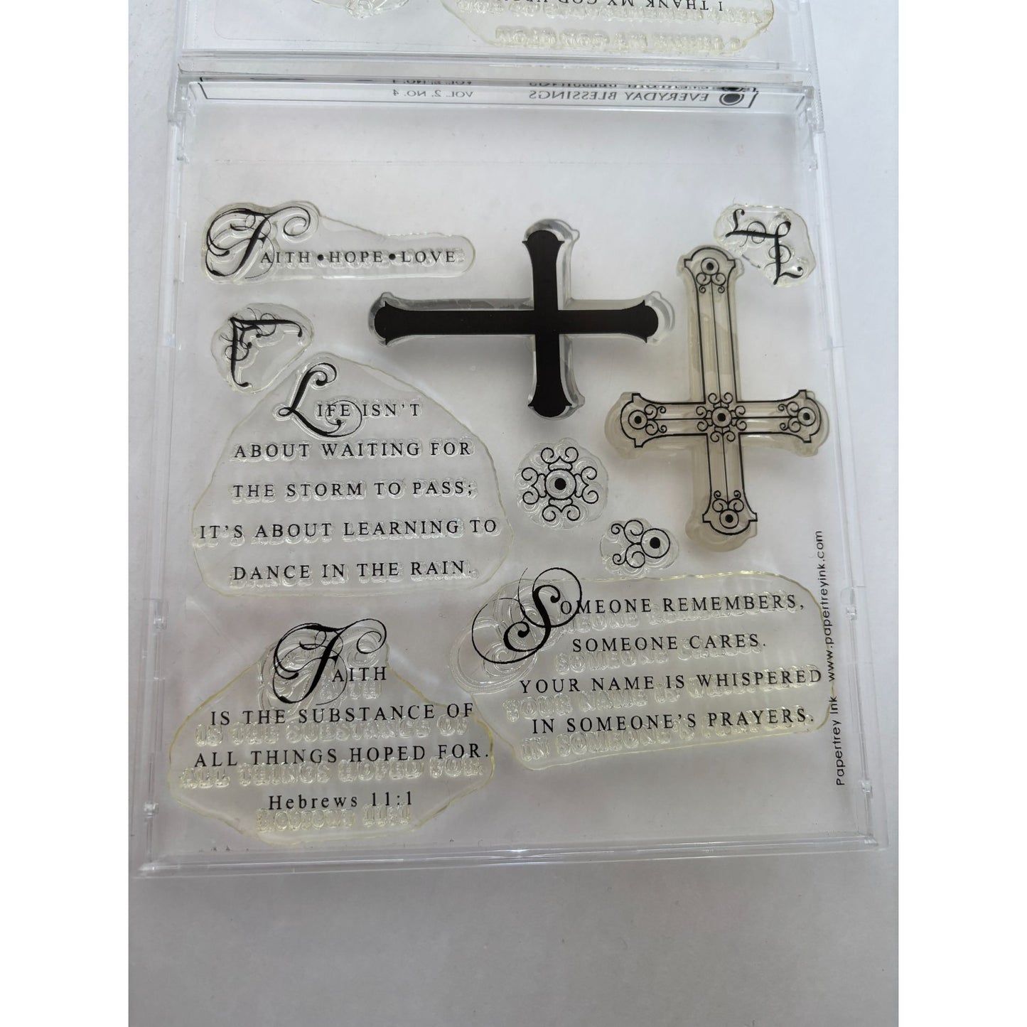 Papertrey Ink Clear Stamp Set Everyday Blessings Christian Cross Bible Quotes