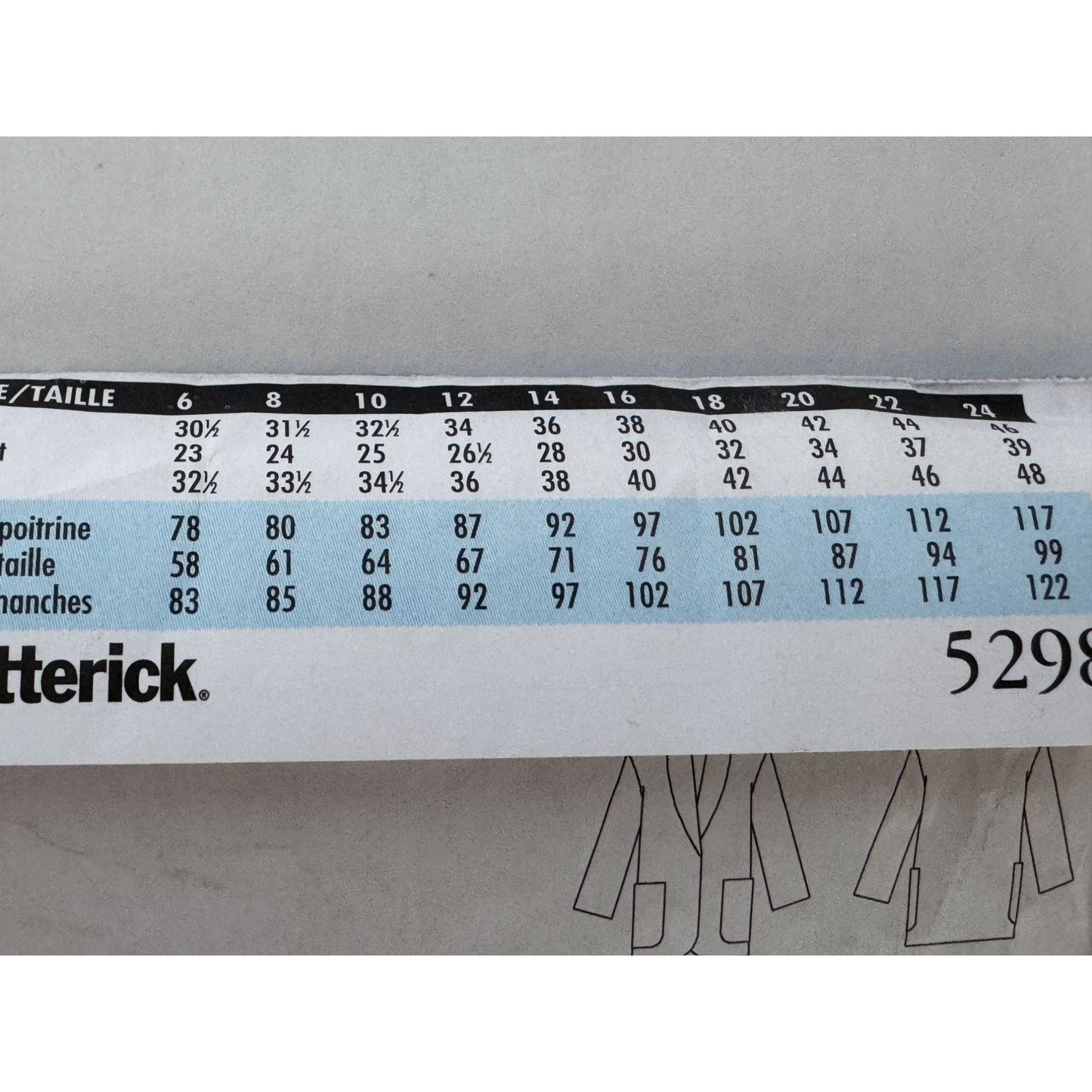 Butterick Sewing Pattern 5298 Misses Jacket Below Hip Lined Work Uncut 20 22 24