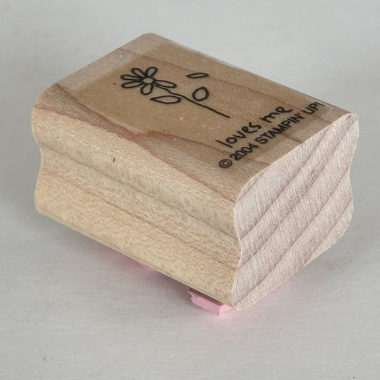 Stampin Up Rubber Stamp He Loves Me He Loves Me Not Flower Mini Daisy Cardmaking