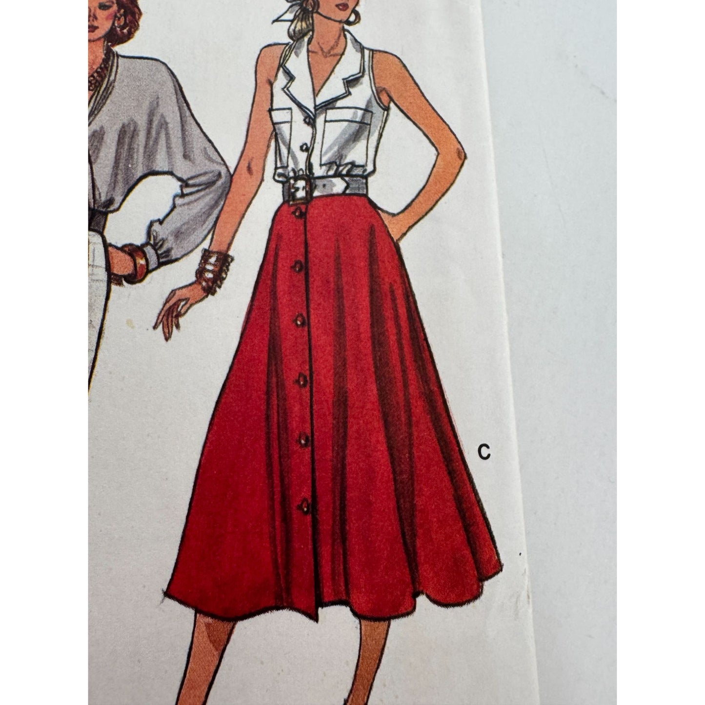 Vogue Sewing Pattern 9946 Straight or Slightly Flared Skirt Modest Long 8 10 12