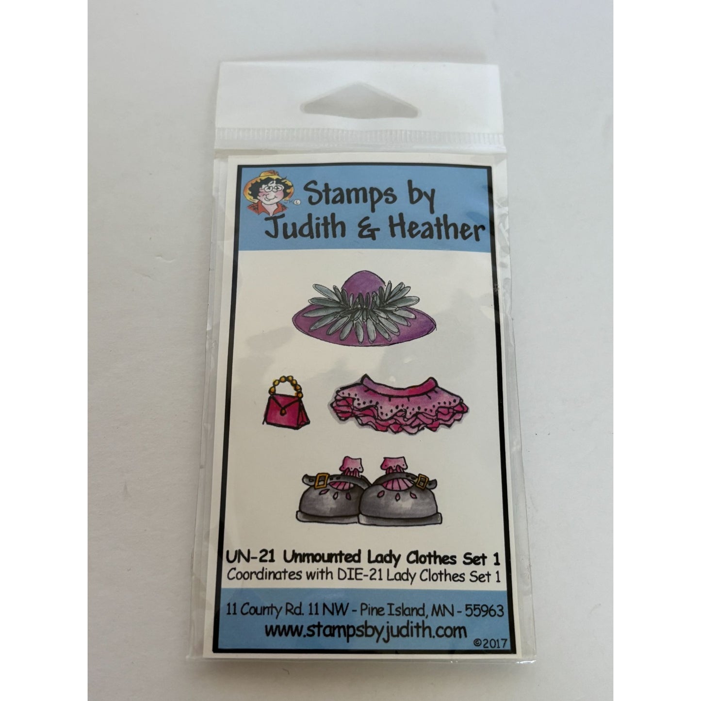 Rubber Stamps by Judith and Heather Lady Clothes Set Fashion Hat Shoes Purse