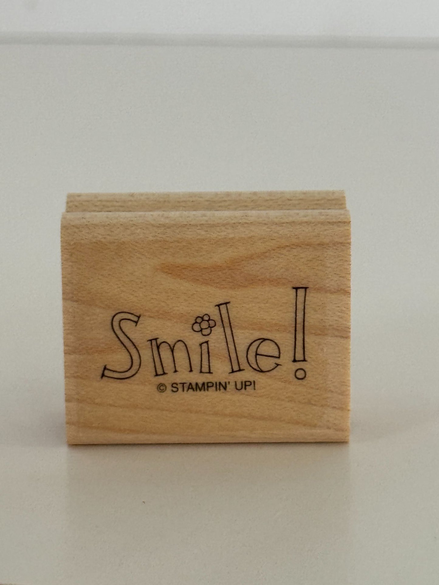 Stampin Up Rubber Stamp Smile Word Flower Friendship Card Making Sentiment Word