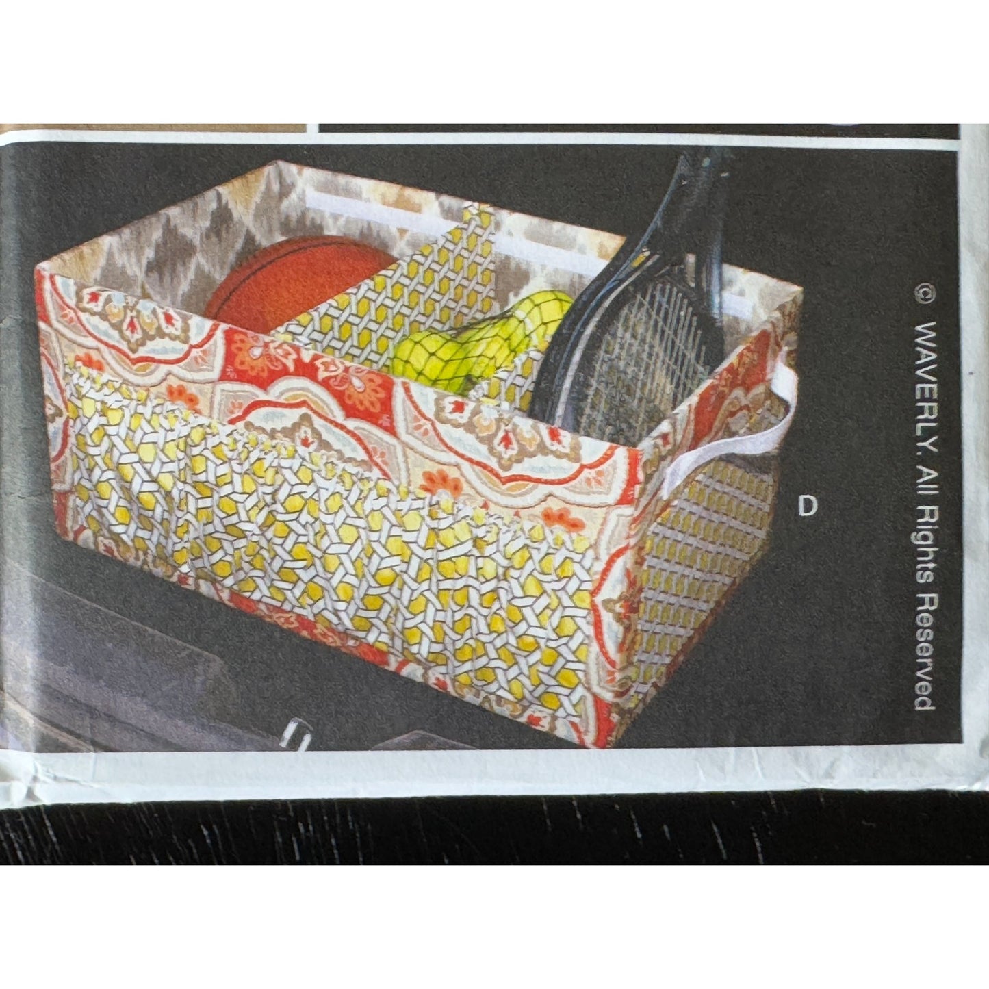 Butterick Sewing Pattern B6228 Car Grocery Organizer Trunk Box Seat Back Visor