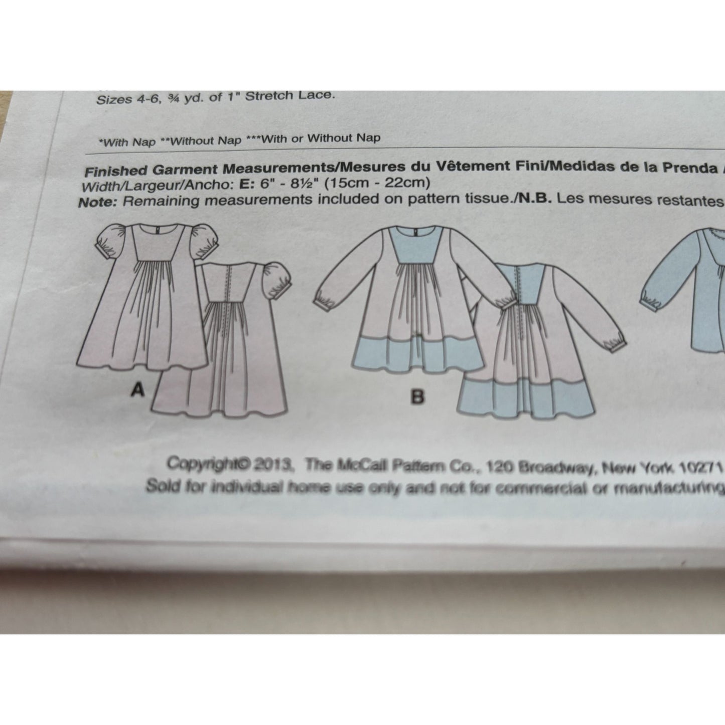 McCalls Sewing Pattern M6781 Laura Ashley Dress Top Leggings Girls 12M-3T Easy
