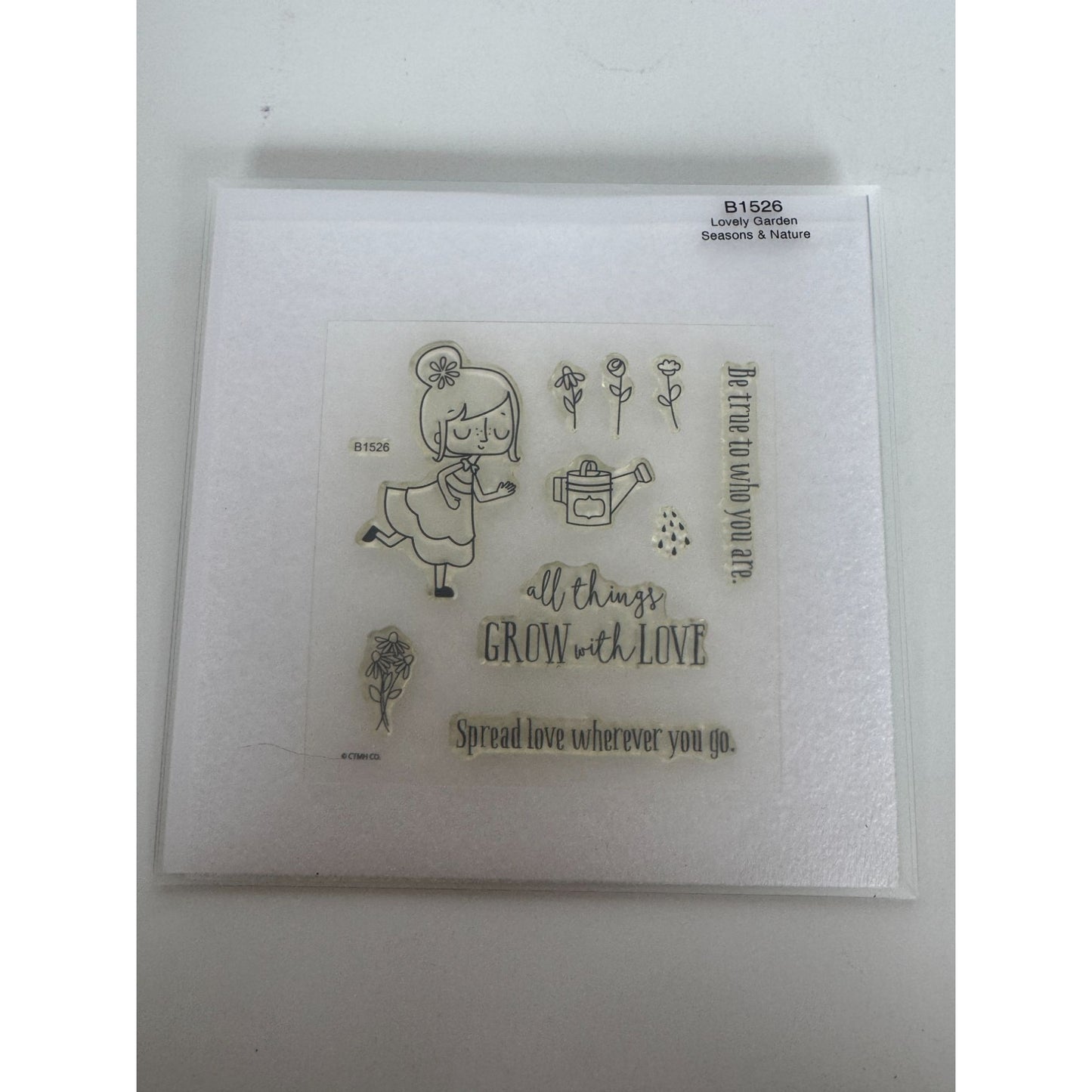CTMH My Acrylix Acrylic Stamp Set Lovely Garden Be True to Who You Are Grow Love