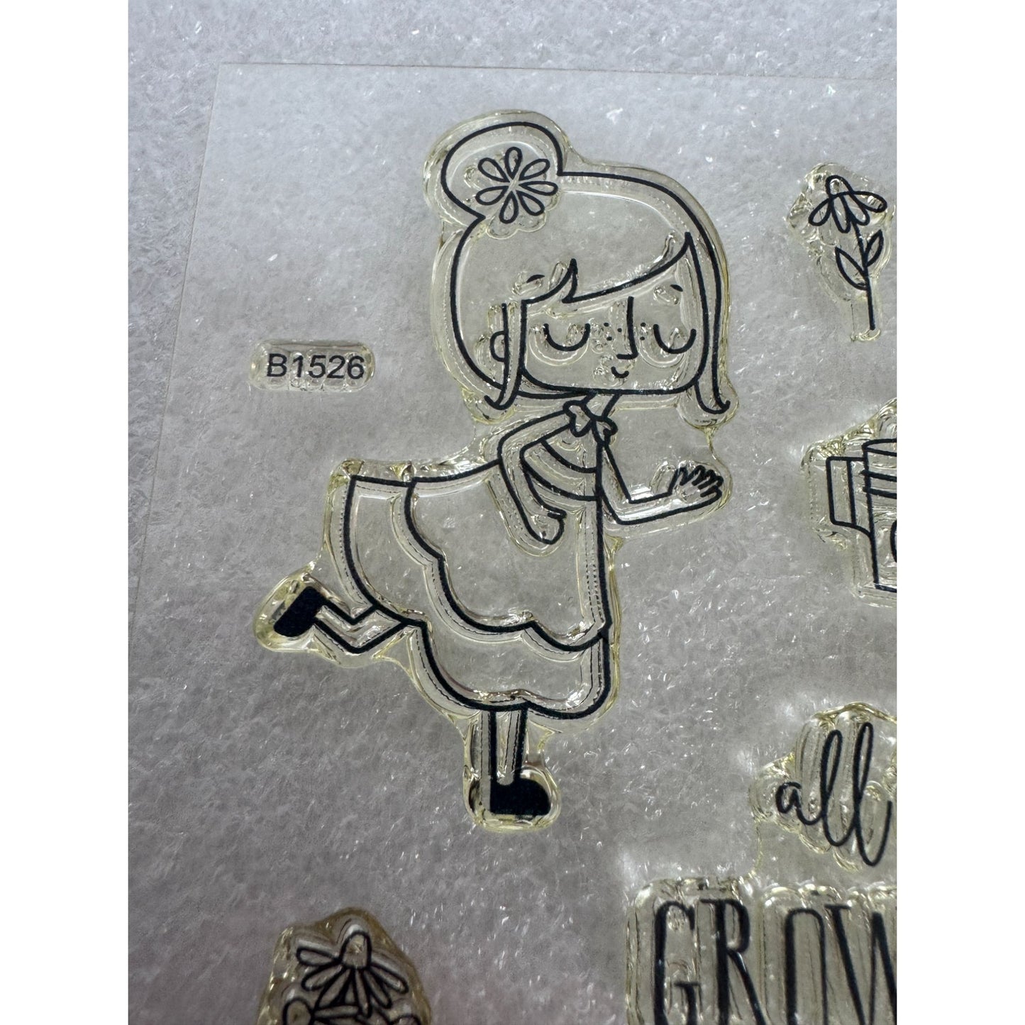 CTMH My Acrylix Acrylic Stamp Set Lovely Garden Be True to Who You Are Grow Love