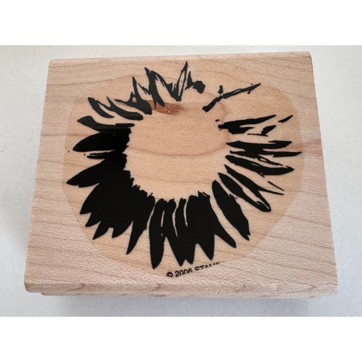 Stampin Up Rubber Stamp Set Definitely Decorative Serene Sunflower Bee Friends