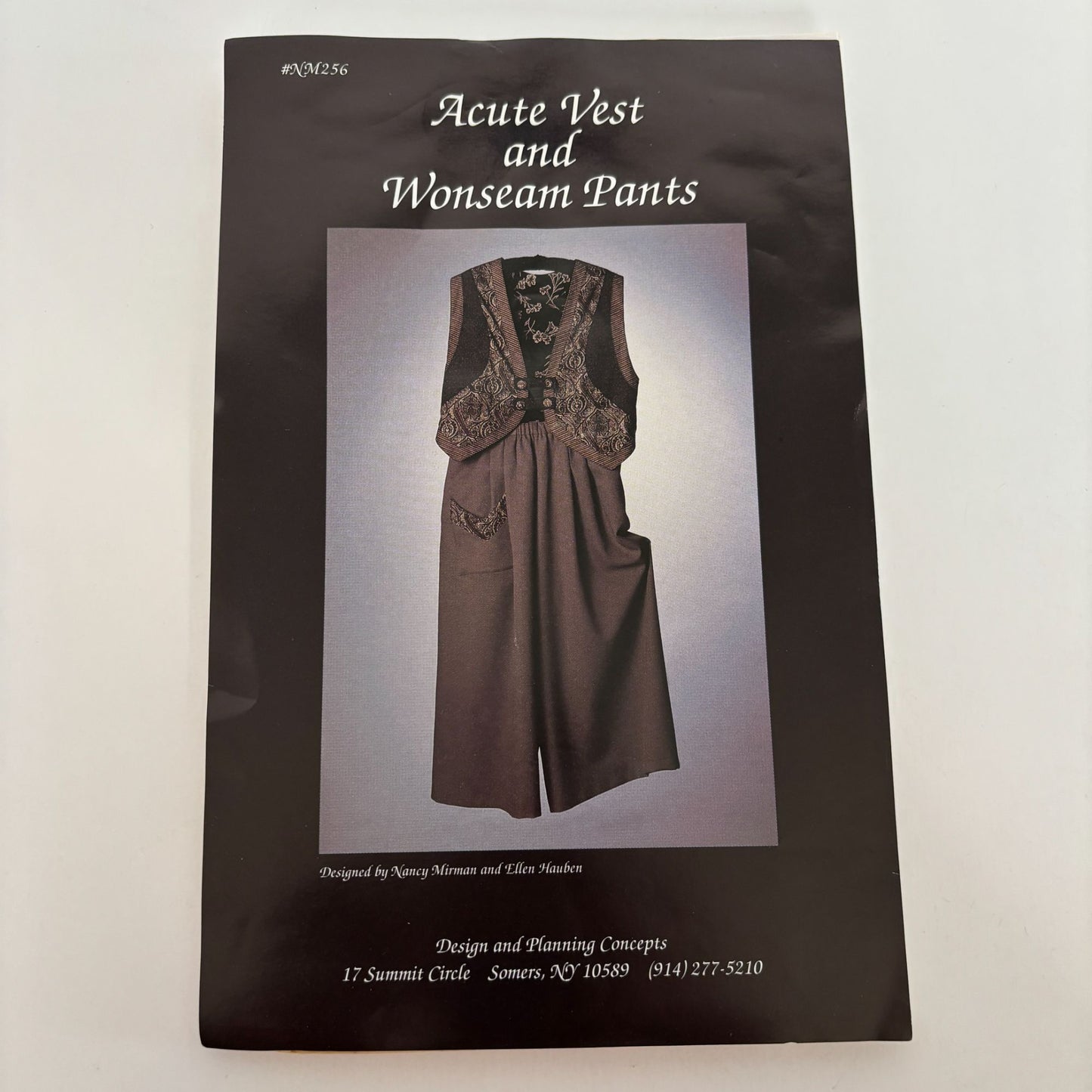 Misses Outfit Sewing Pattern Vest One Seam Pants Wide Leg Culottes Mirman Uncut
