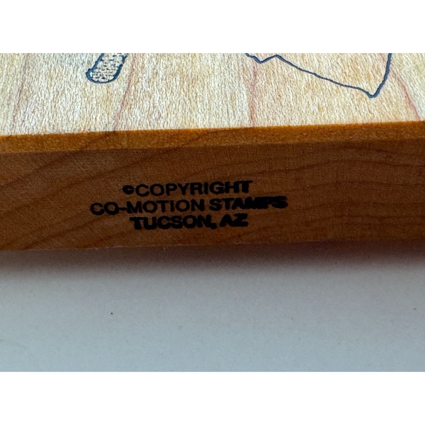Co-Motion Rubber Stamp Poinsettia Flower Large Christmas Holidays Card Making