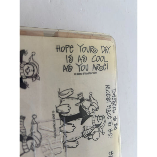 Stampin Up Rubber Stamp Set Penguin Pleasantries Funny Birthday Card Making Pun