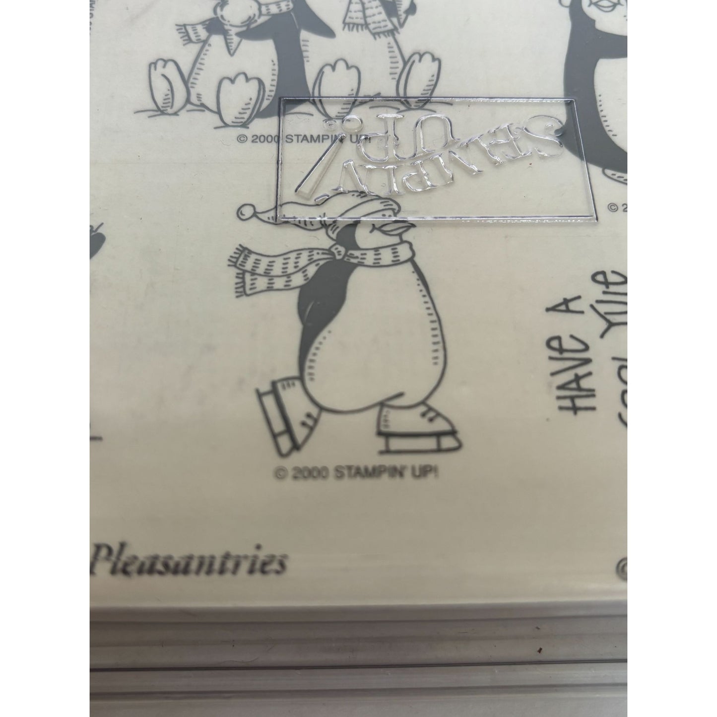Stampin Up Rubber Stamp Set Penguin Pleasantries Funny Birthday Card Making Pun