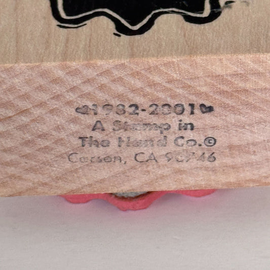 A Stamp In The Hand Rubber Stamp Abstract Ink Blot Wavy Outline Doodle Splash