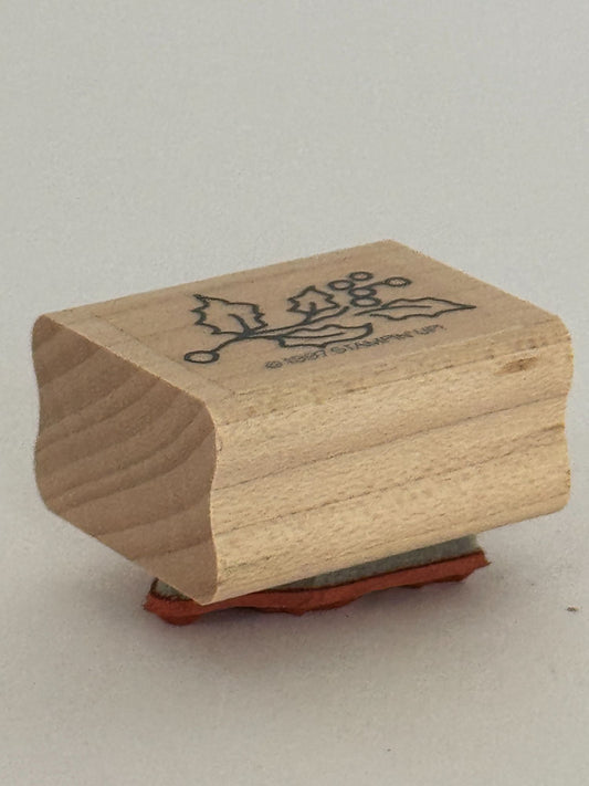 Stampin Up Rubber Stamp Holly Berry Berries Christmas Card Making Holidays Craft