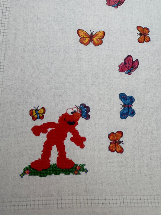 Sesame Street Cross Stitch Pattern Baby Leaflet Elmo Cookie Monster Oscar Grouch