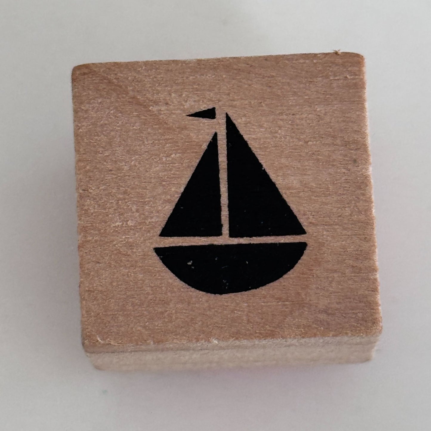 Sailboat Rubber Stamp Nautical Coastal Beach Summer Small Craft Cardmaking Scrapbooking
