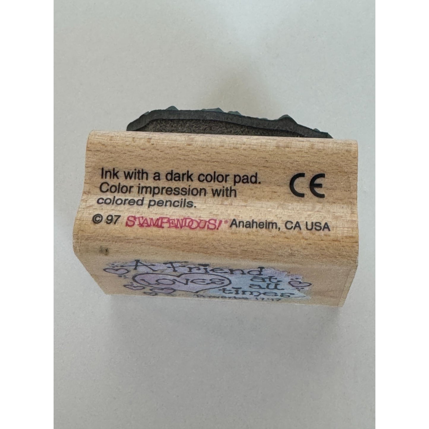 Stampendous Rubber Stamp A Friend Loves At All Times Proverbs 17:17 Bible Quote