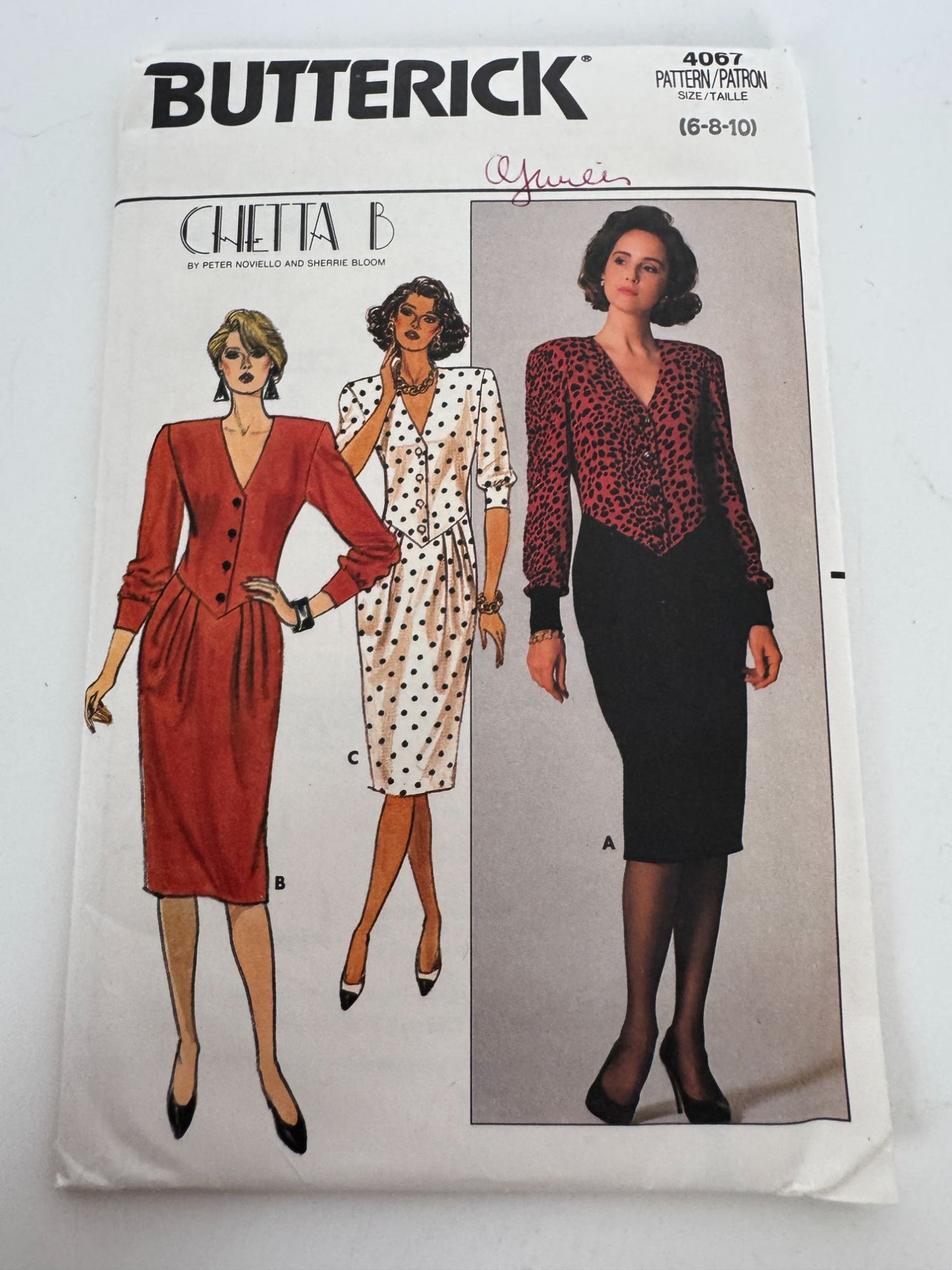 Butterick Sewing Pattern 4067 Misses Dress Structured 1980s Sizes 6-10 Uncut
