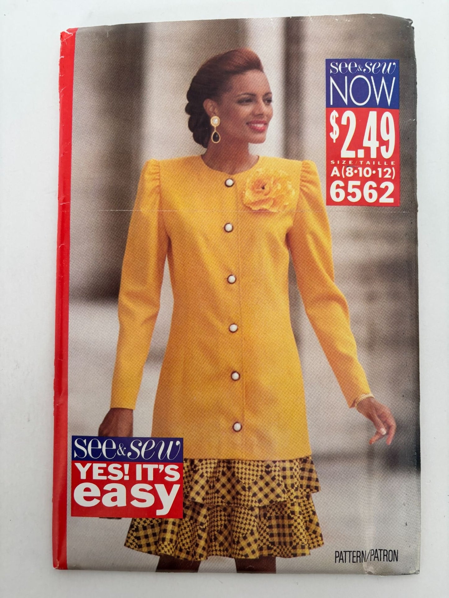 Butterick Sewing Pattern 6562 Misses Tunic and Skirt Easy Work 1990s UC 8 10 12