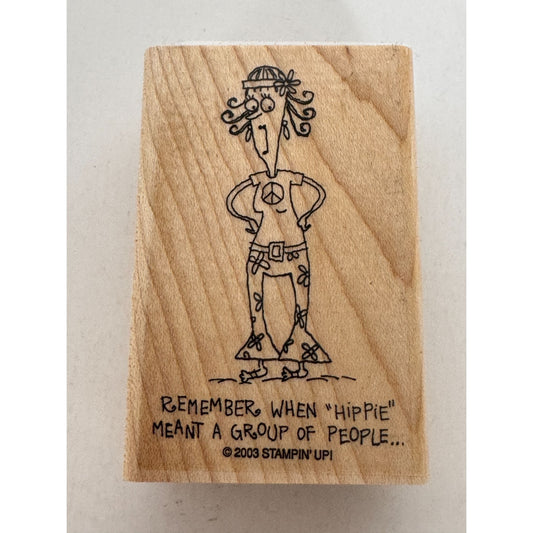 Stampin Up Birthday Card Making Words Funny Hippie Pun Funny Humor Sentiment Hip