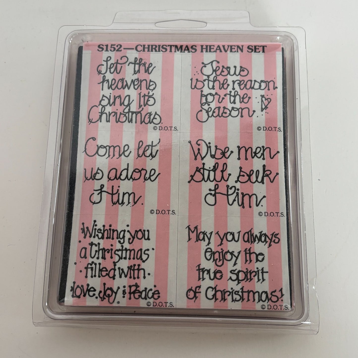DOTS Rubber Stamp Set Christmas Heaven Jesus is the Reason for the Season Words