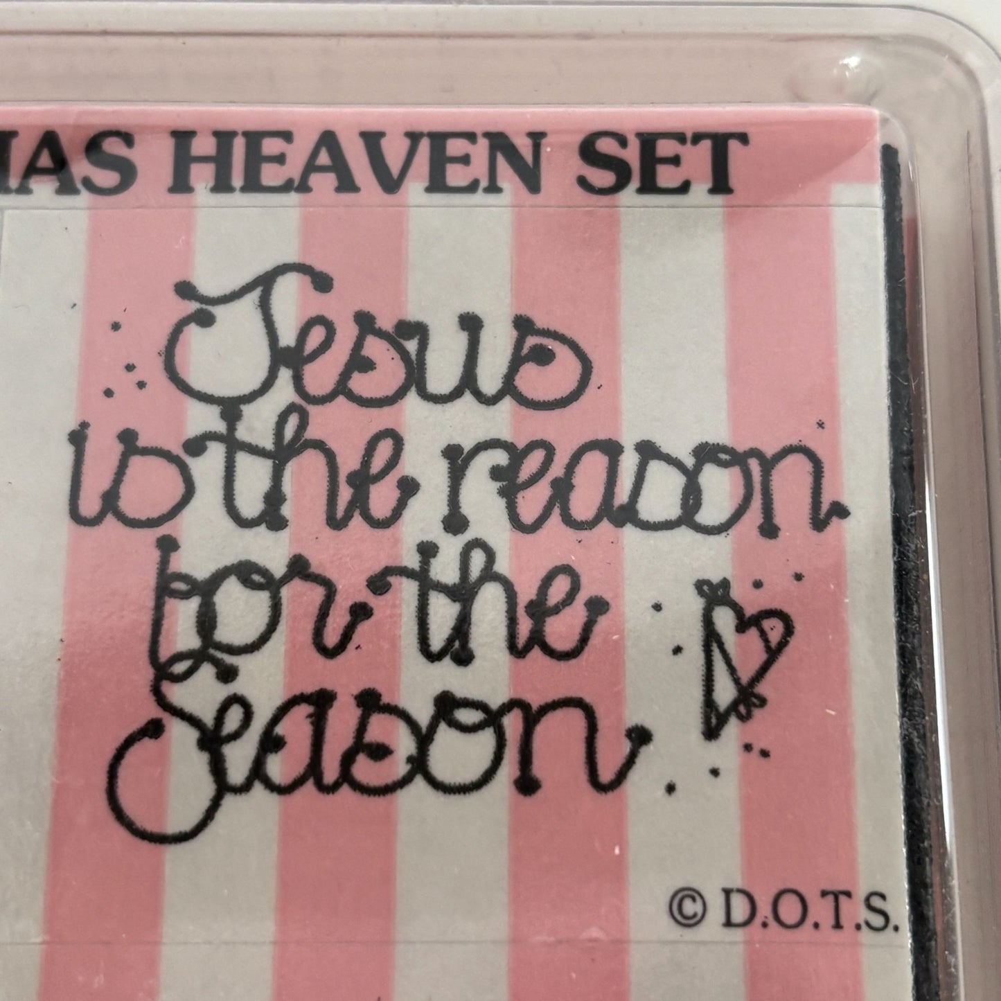 DOTS Rubber Stamp Set Christmas Heaven Jesus is the Reason for the Season Words