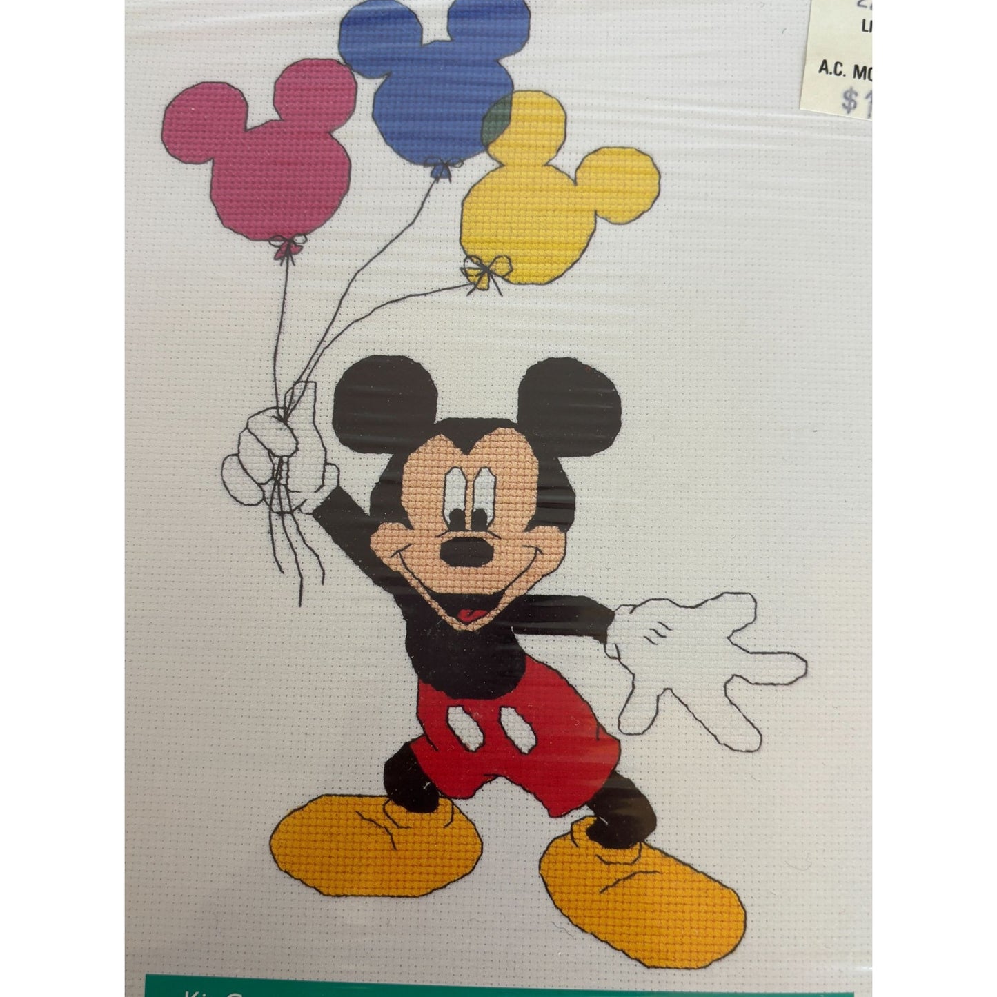 Disney Cross Stitch Kit Mickey Mouse with Balloons Cross Stitch Pattern 36001