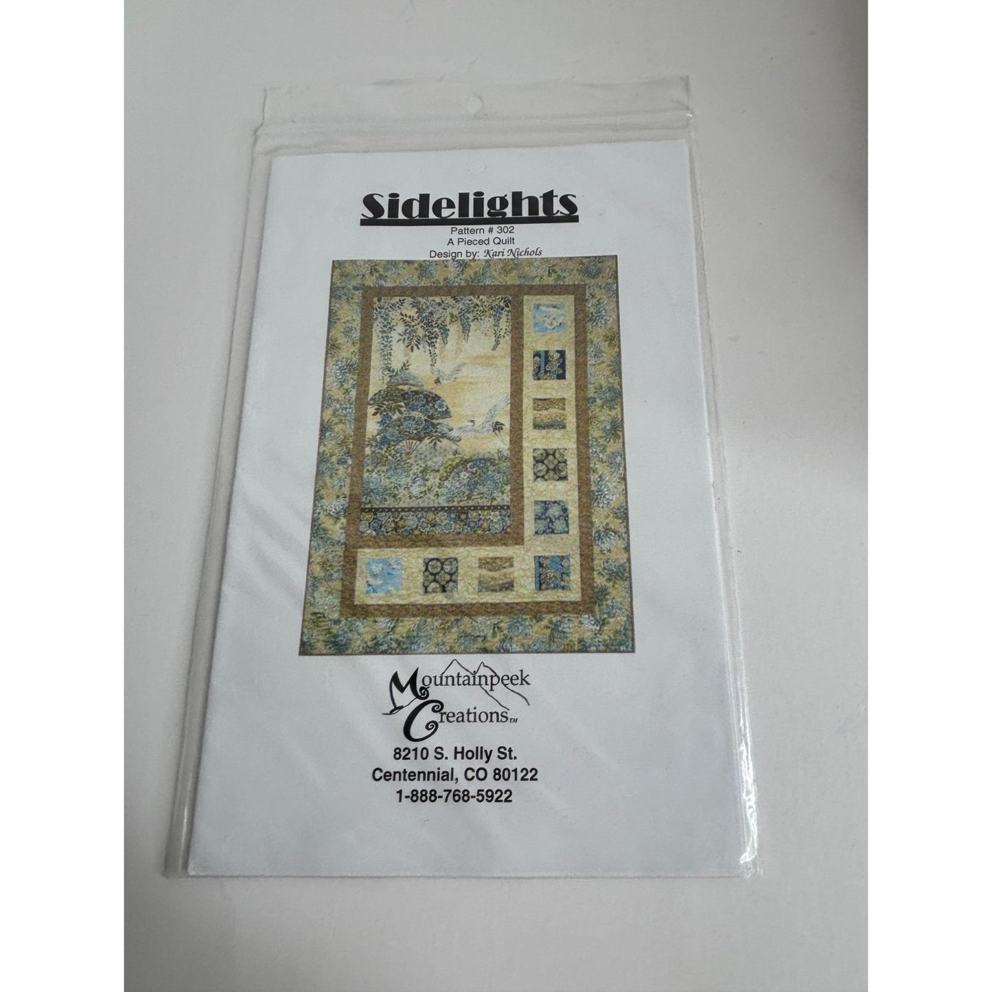 Mountainpeek Creations Pieced Quilting Pattern Sidelights Crane Block Quilt UC