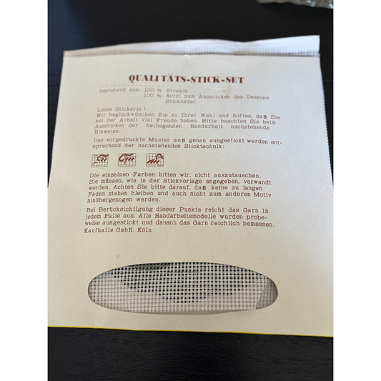 Stylish Red Owl in Hat Needlepoint Kit Needlework Embroidery Stramin Canvas