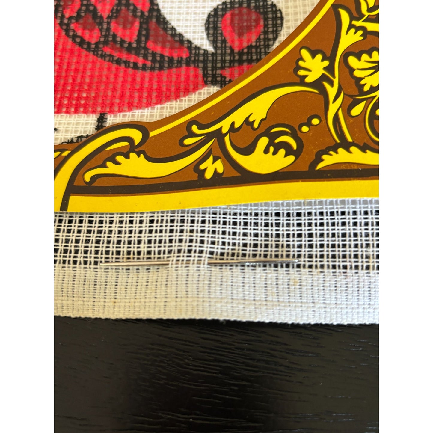 Stylish Red Owl in Hat Needlepoint Kit Needlework Embroidery Stramin Canvas