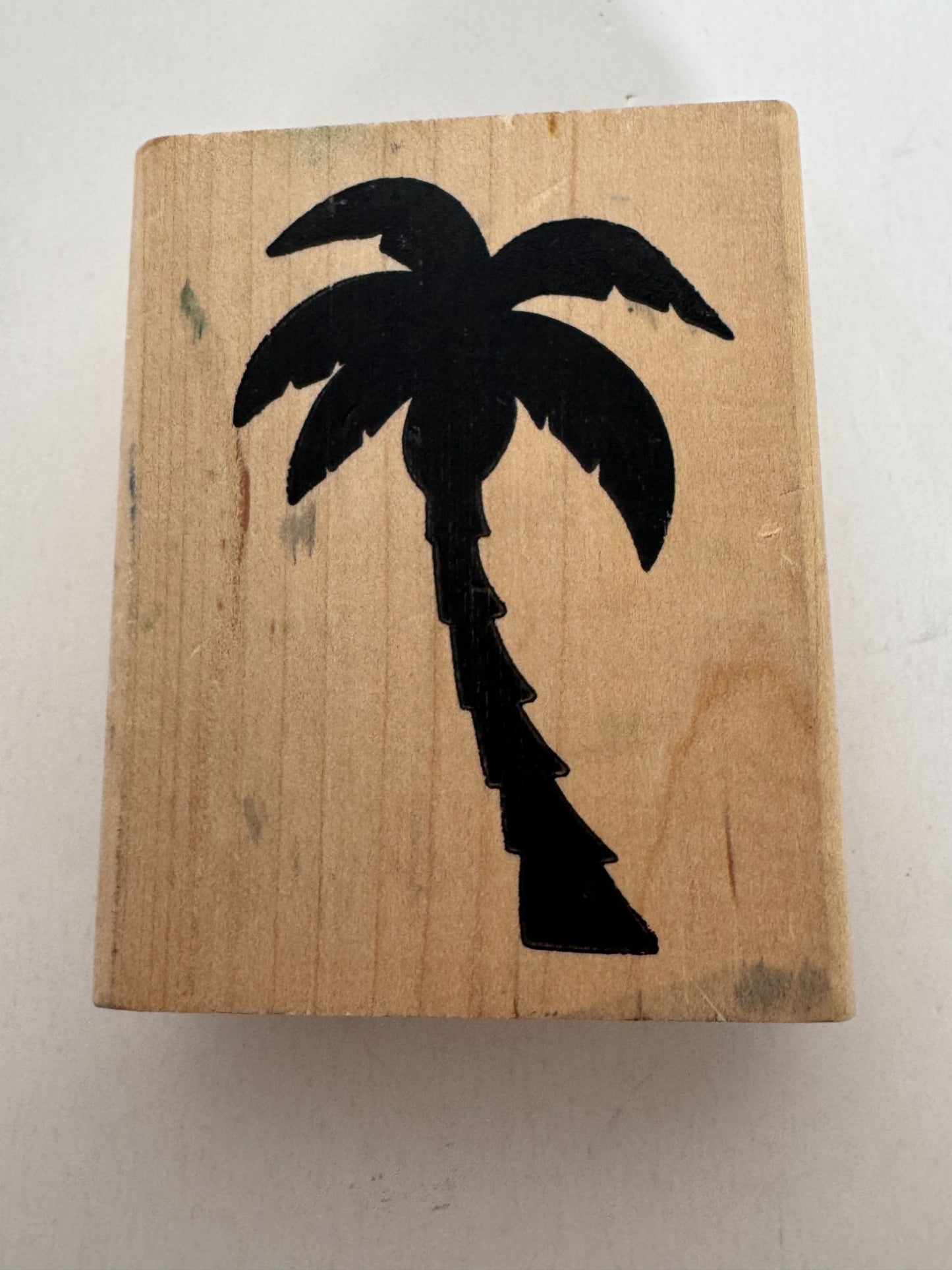 Palm Tree Silhouette Rubber Stamp Hawaii Island Life Summer Vacation Card Making