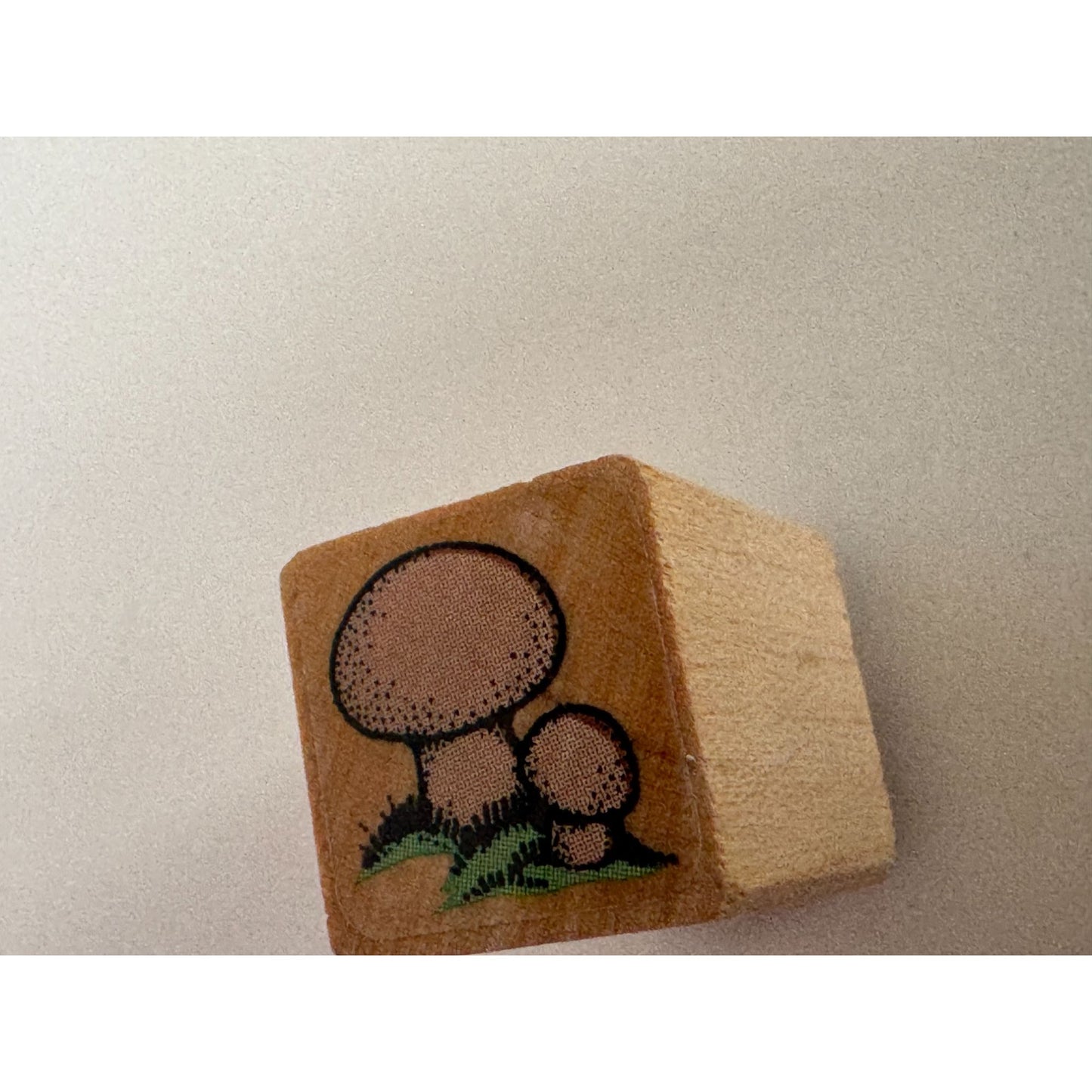 Mushrooms Wood Rubber Stamp Nature Whimsical Woodlands Landscape Scene Maker