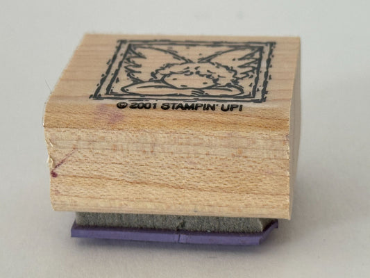 Stampin Up Rubber Stamp Angel in Square Card Making Paper Craft Valentines Day