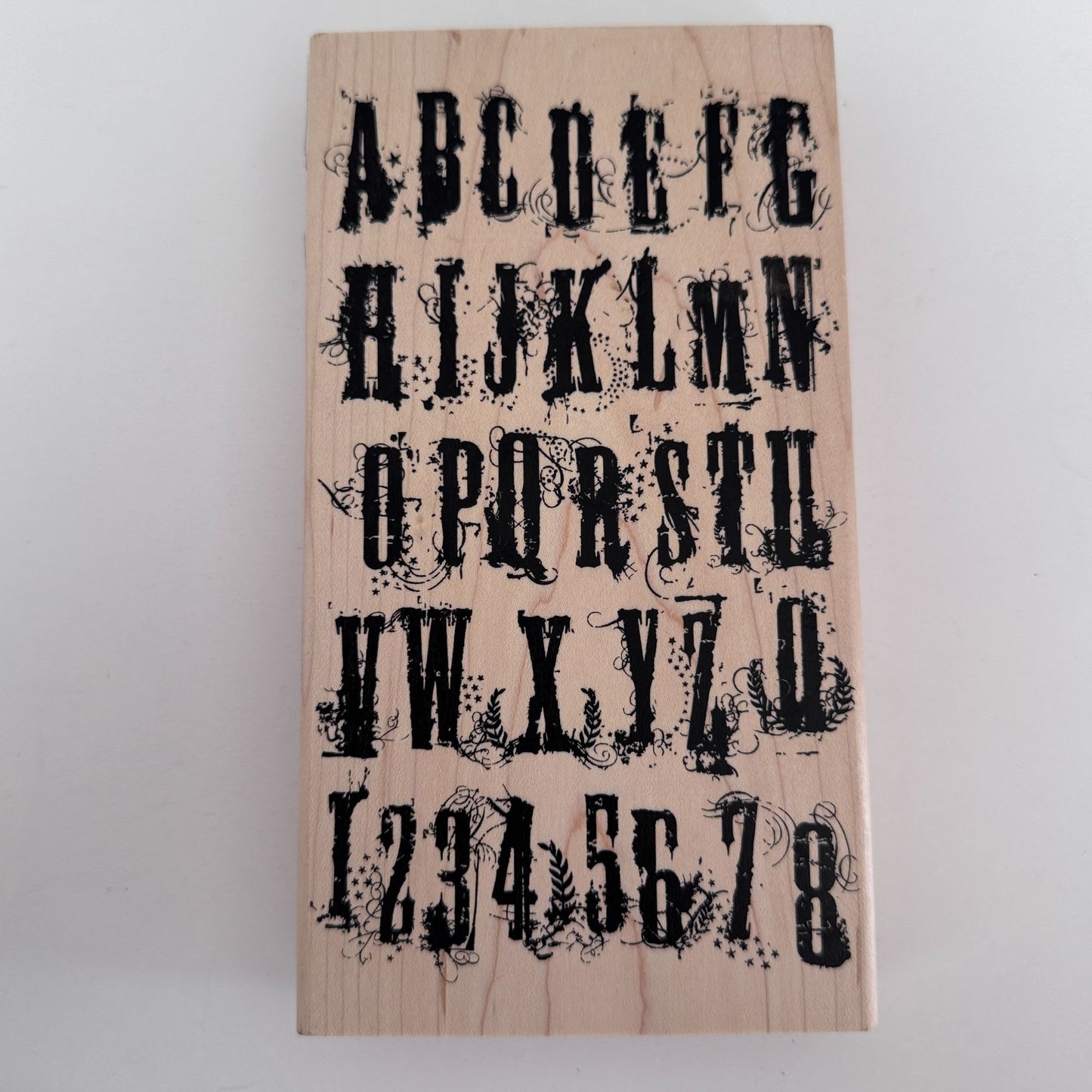 Stampers Anonymous Rubber Stamp Grunge Alphabet Numbers Tim Holtz Collection Big Large Card Making