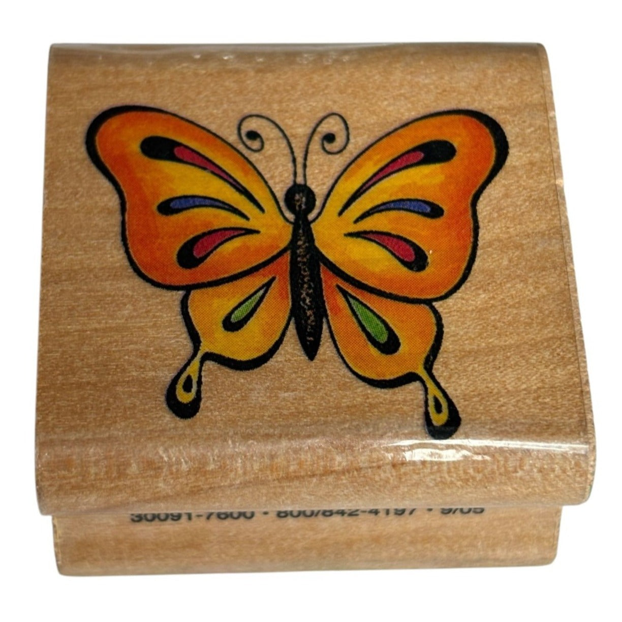 StampCraft Rubber Stamp Butterfly Garden Spring Nature Card Making Wood Mounted