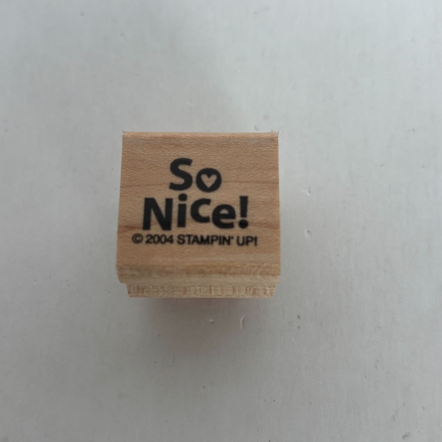 Stampin Up Rubber Stamp So Nice Heart Paper Crafting Words Sentiment Card Making