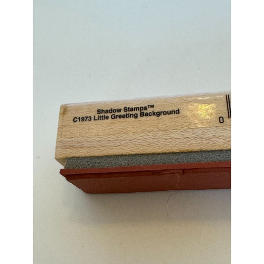 Hero Arts Wood Rubber Stamp Shadow Stamp Little Greeting Background Block C1973