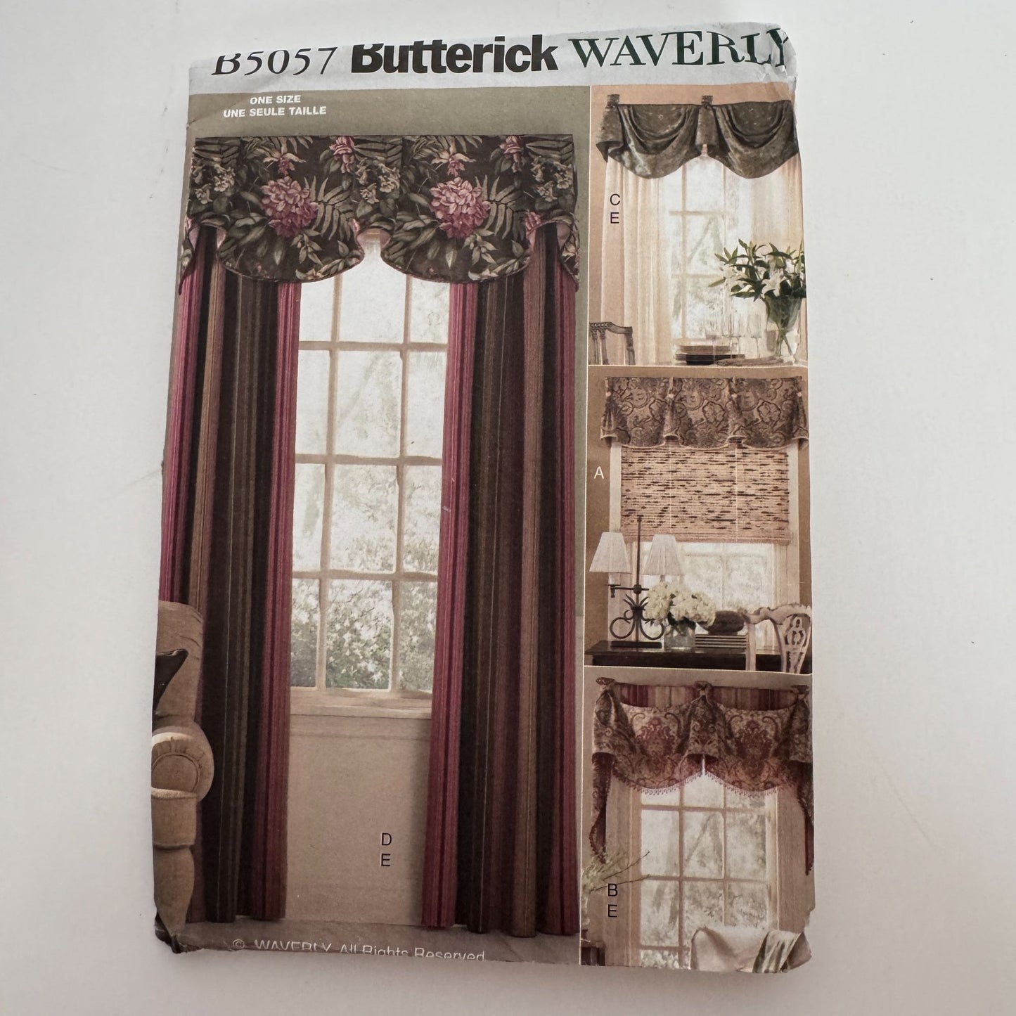 Butterick Sewing Pattern B5057 Waverly Window Treatments Curtains 36" 42" 48" UC
