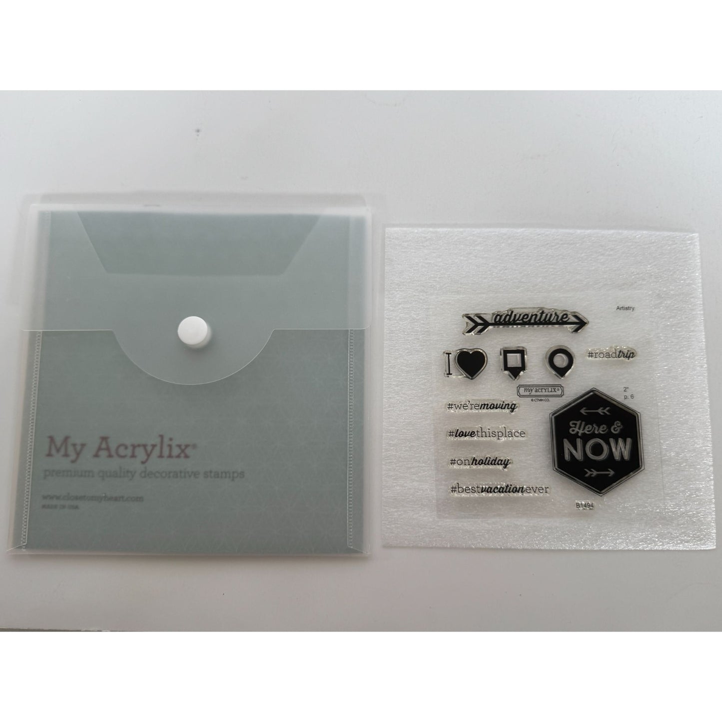 CTMH My Acrylix Acrylic Stamp Set B1494 Hit the Road Trip Moving Vacation Trip