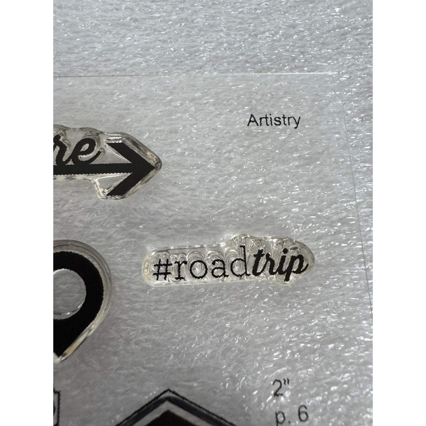 CTMH My Acrylix Acrylic Stamp Set B1494 Hit the Road Trip Moving Vacation Trip