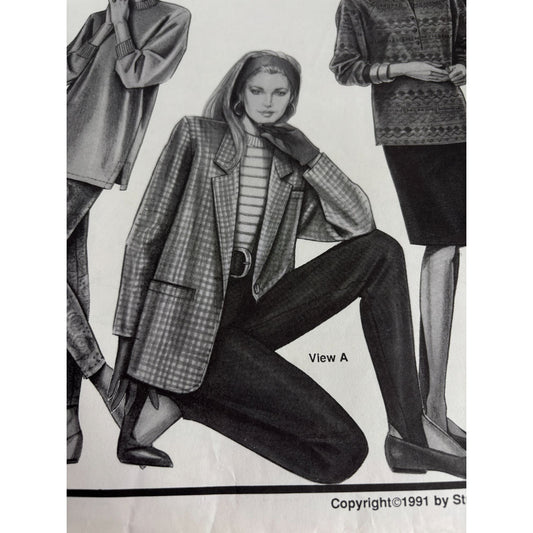 Stretch and Sew Sewing Pattern 718 Stretch Slim Fit Stirrup Pants Straight Skirt