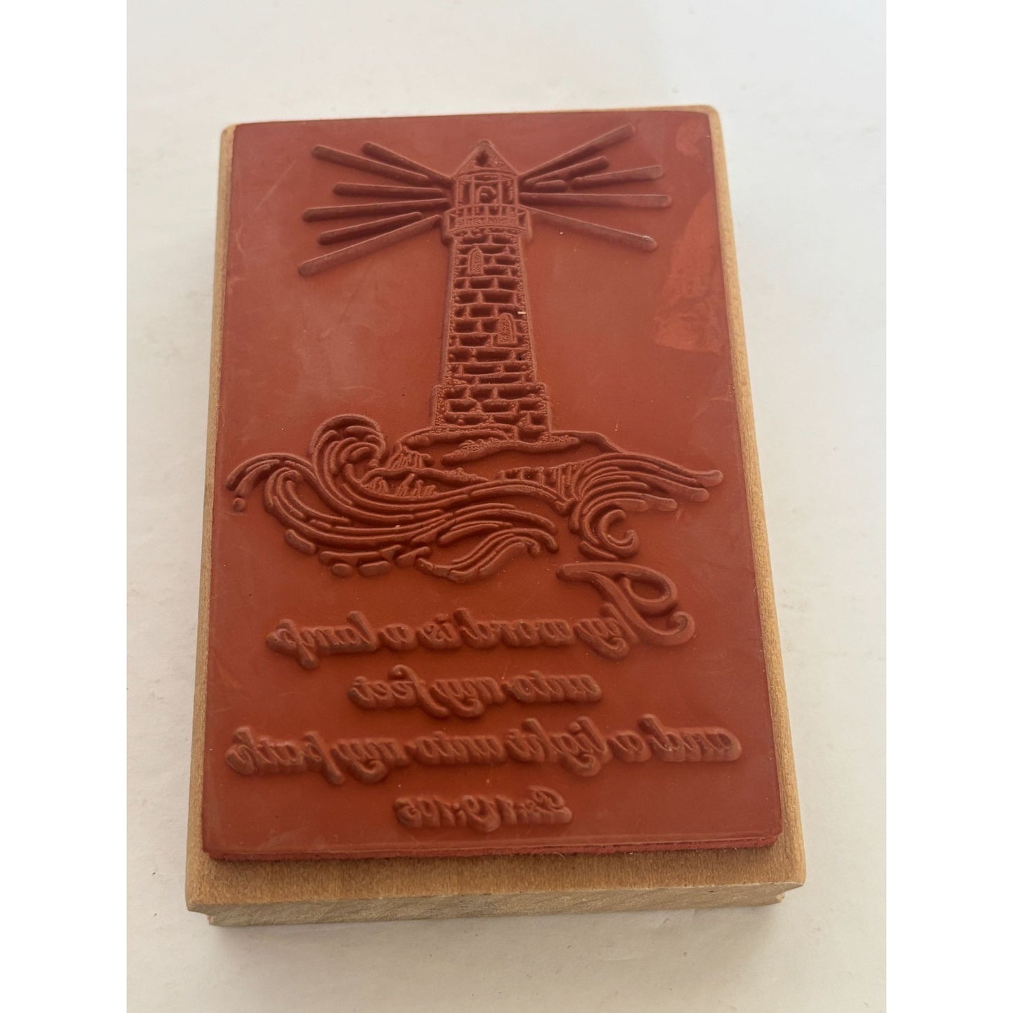 Rubber Stampede Rubber Stamp Thy Word is a Lamp Christian Lighthouse Bible Quote