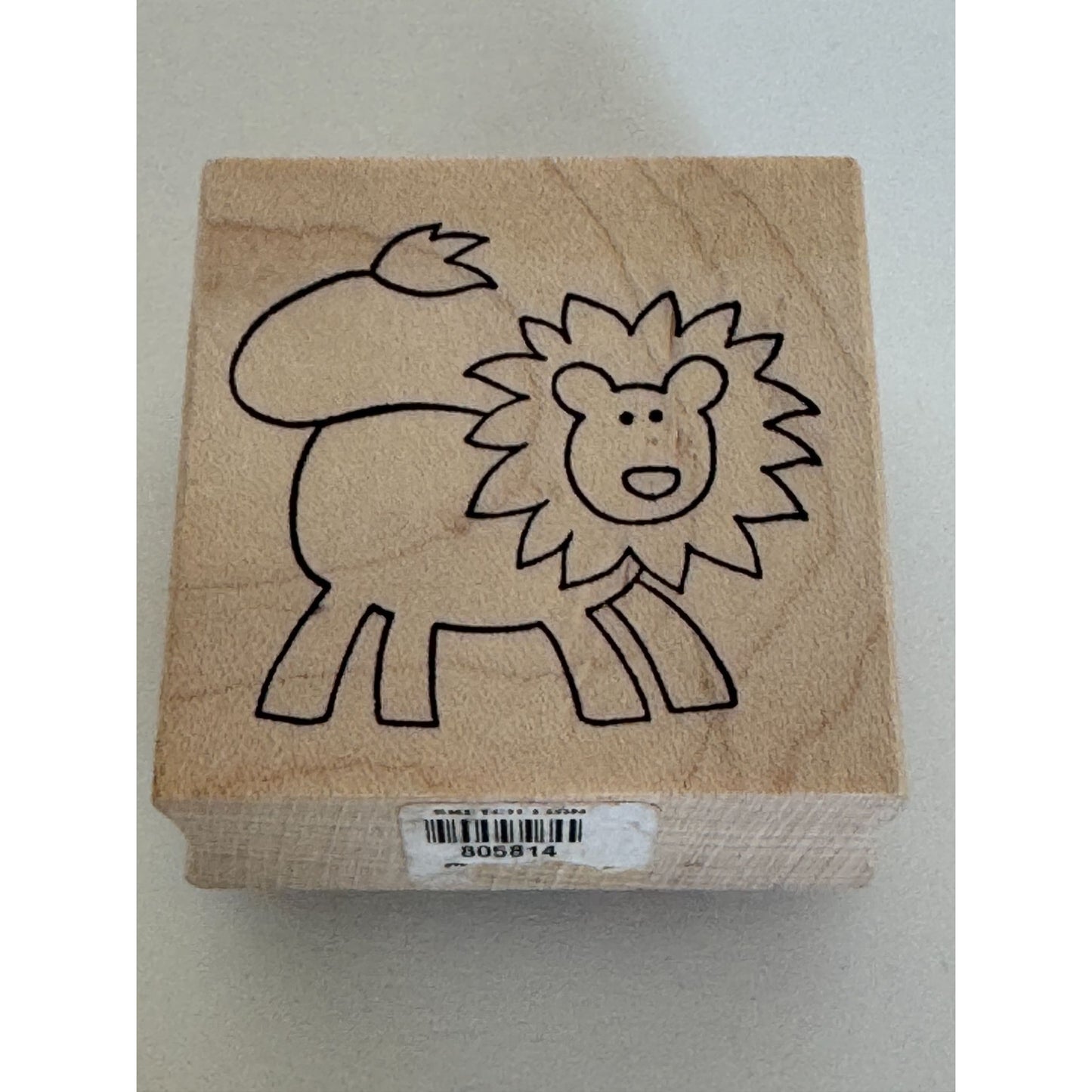 Paper Source Rubber Stamp Sketch Lion Safari Animal Zoo Card Making Kids Craft