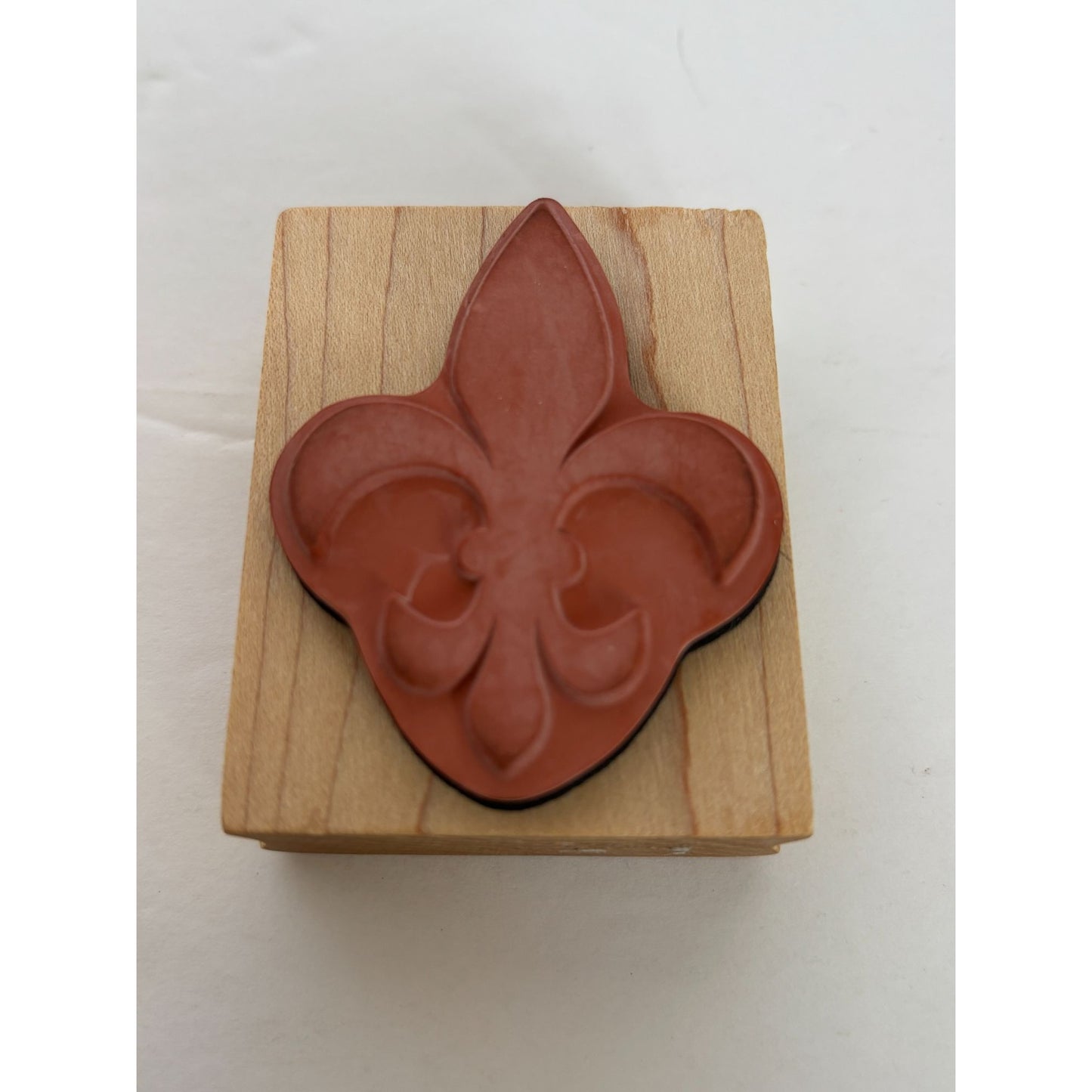 Inkadinkado Wood Mounted Rubber Stamp Fleur De Lis Decorative Motif Background