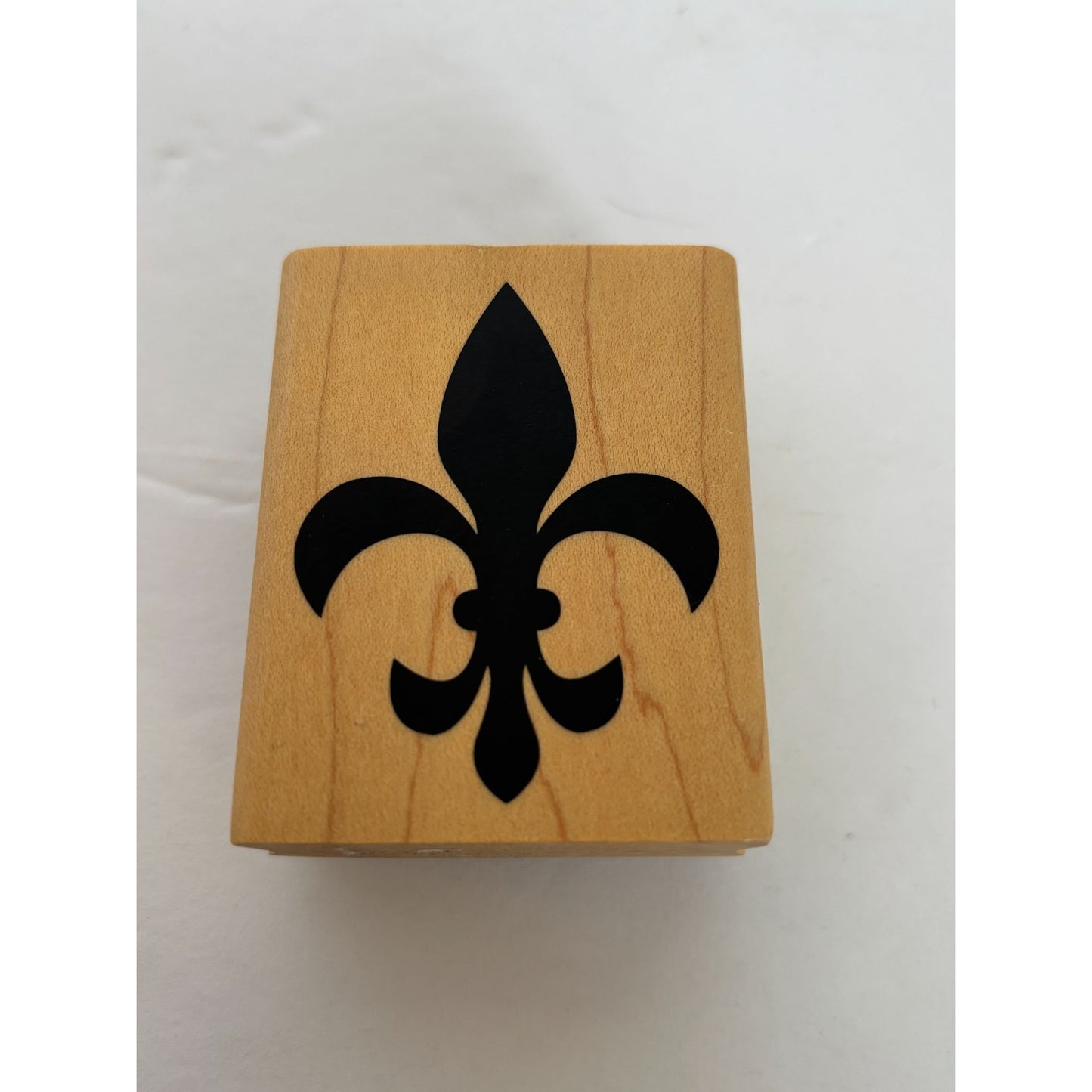 Inkadinkado Wood Mounted Rubber Stamp Fleur De Lis Decorative Motif Background