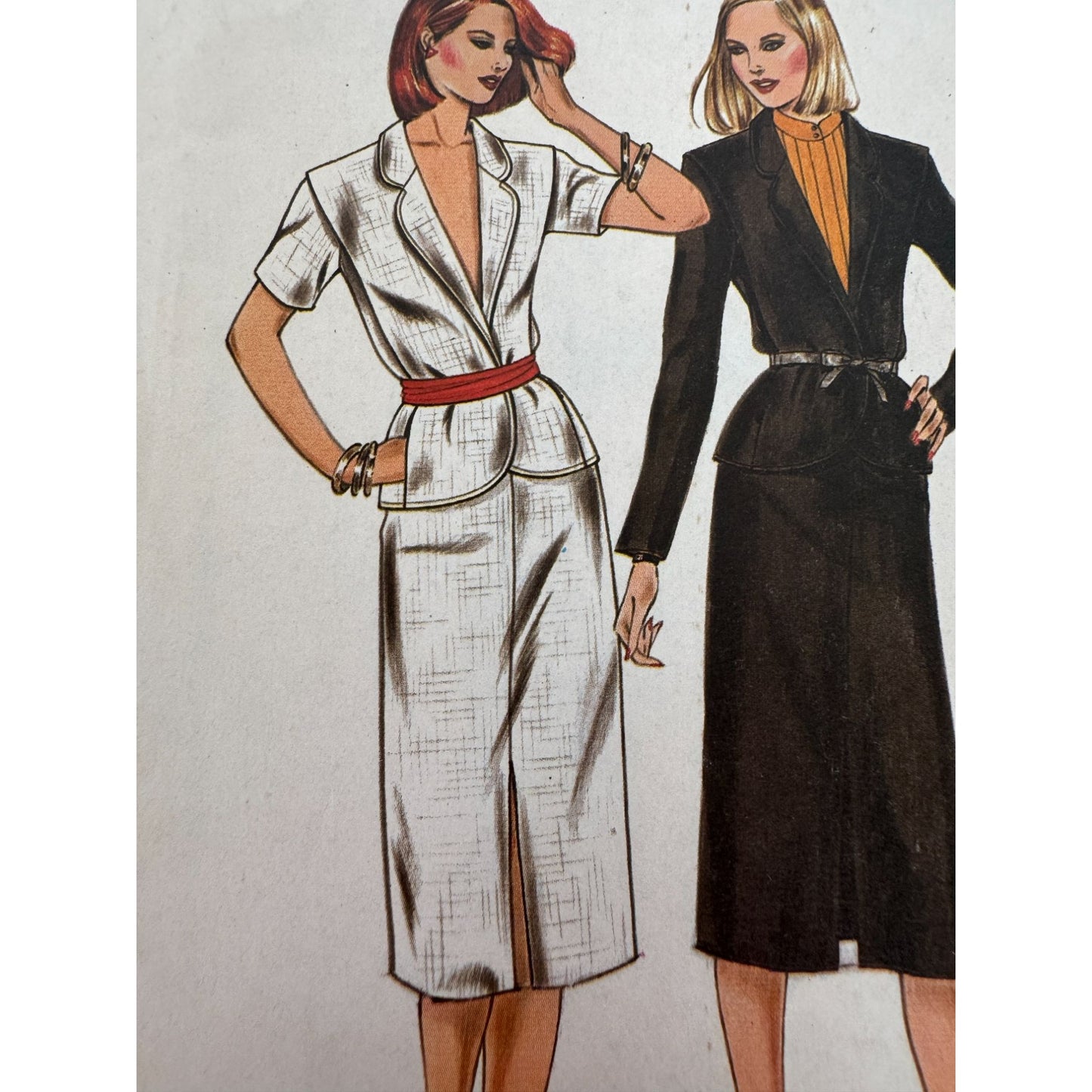 Butterick Sewing Pattern 3037 Jacket Blazer Skirt Outfit Work Size 12 1980s UC