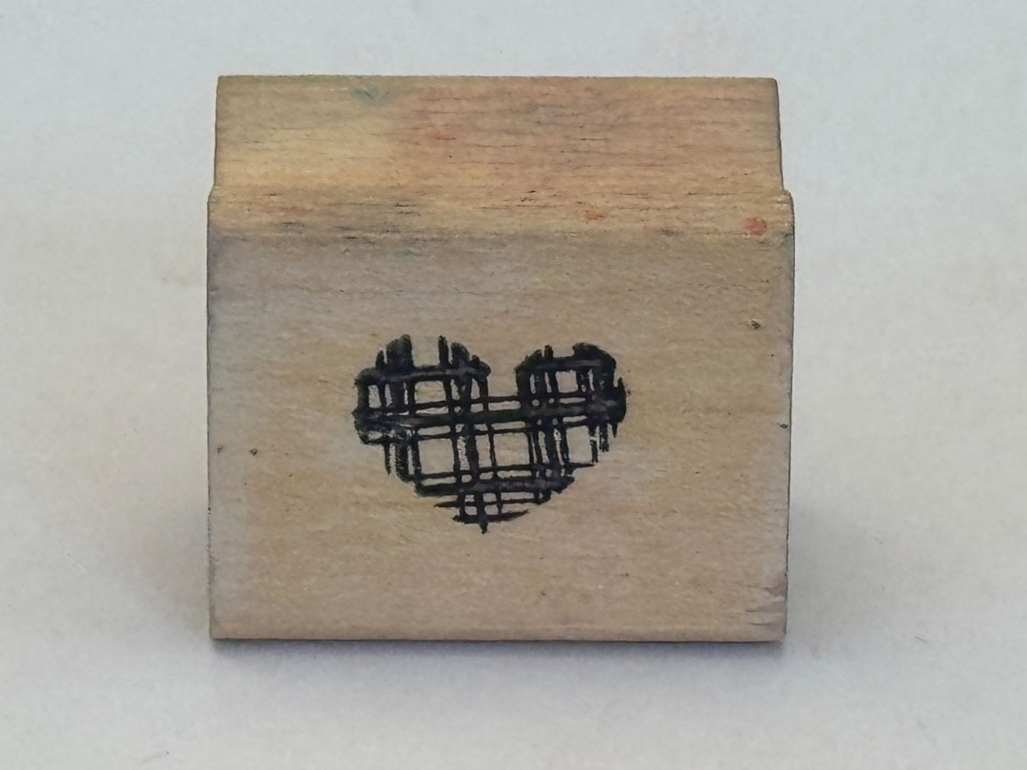 Great Impressions Rubber Stamp Plaid Heart Small Love Card Making Valentines Day