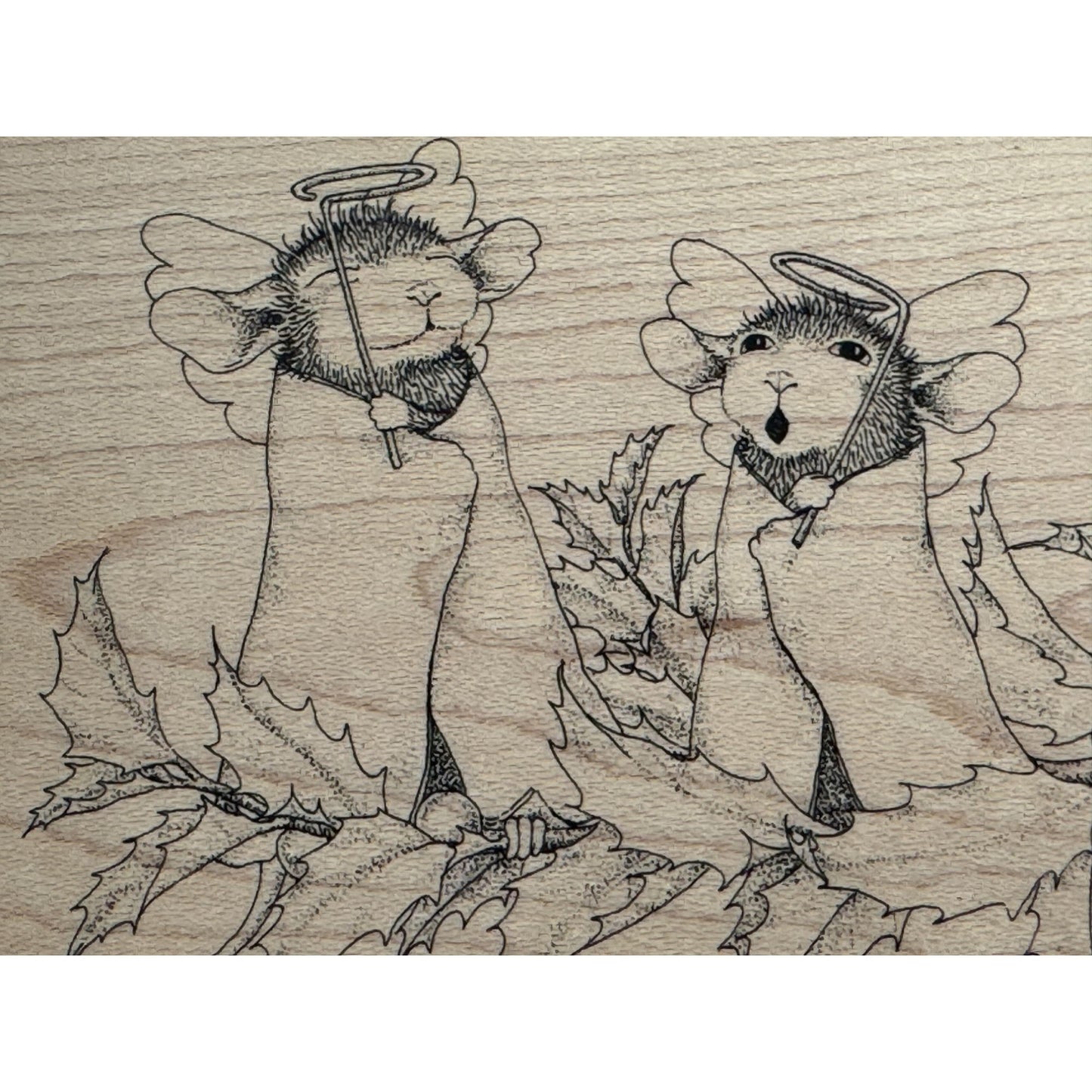 Stampa Rosa House Mouse Rubber Stamp Angel Delights Christmas Pageant Holiday