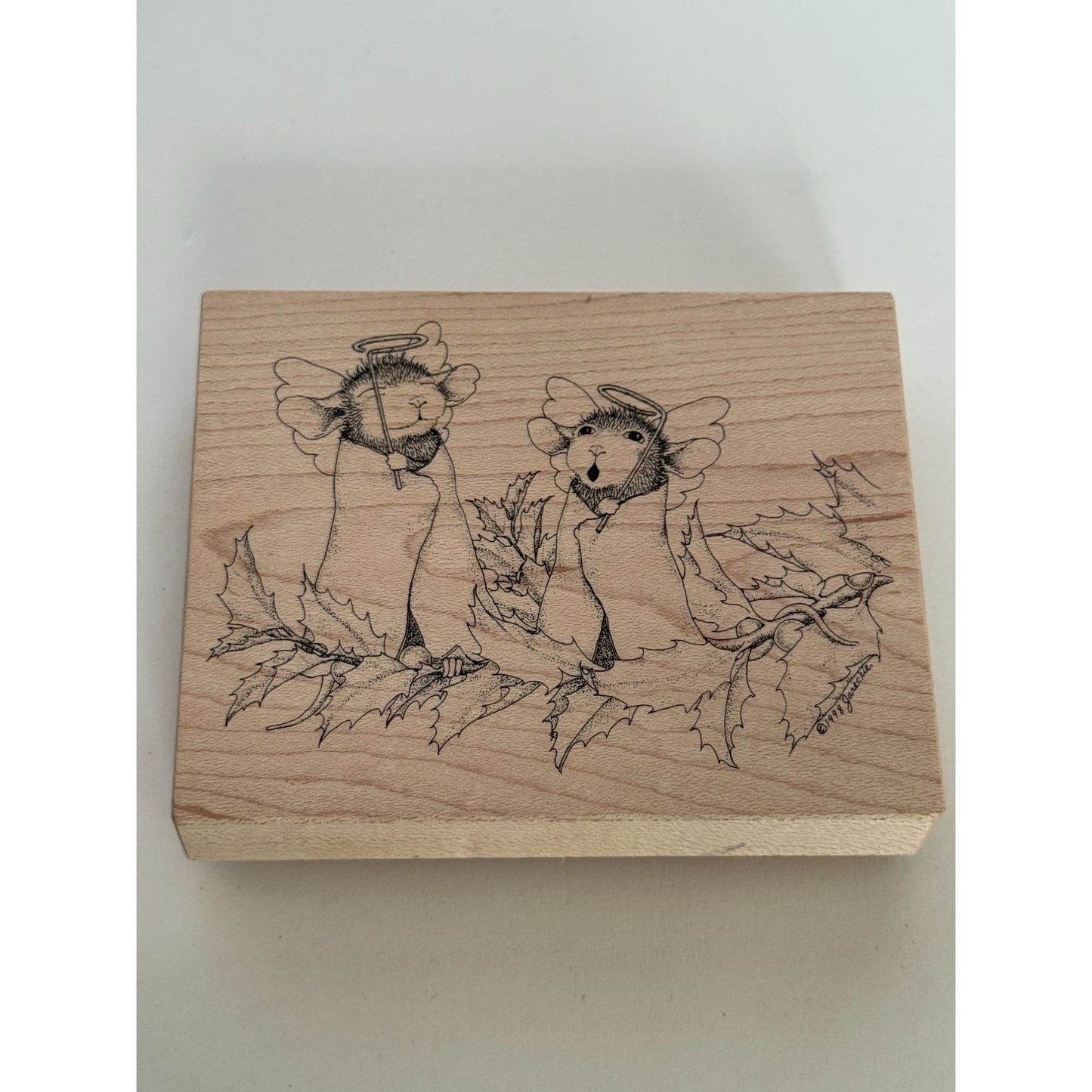 Stampa Rosa House Mouse Rubber Stamp Angel Delights Christmas Pageant Holiday