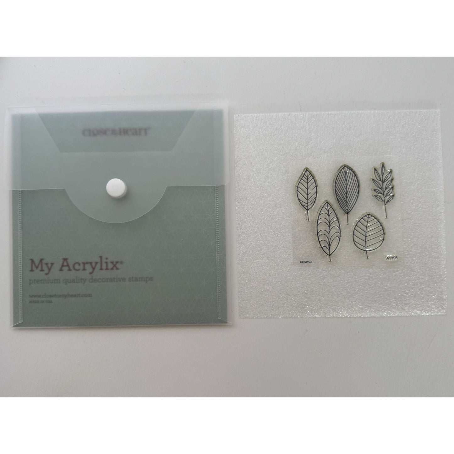 CTMH My Acrylix Acrylic Stamp Set Lovely Leaves Seasons Nature Fall Elm A1195