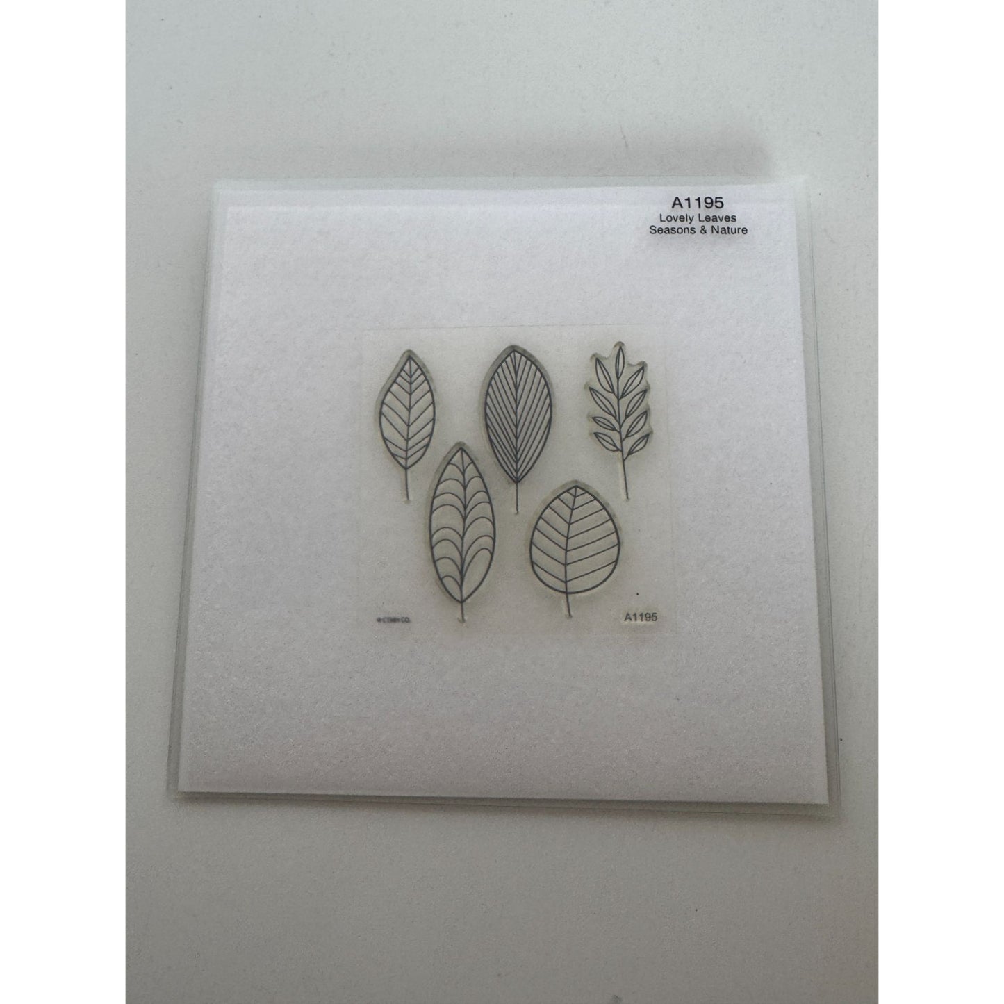 CTMH My Acrylix Acrylic Stamp Set Lovely Leaves Seasons Nature Fall Elm A1195